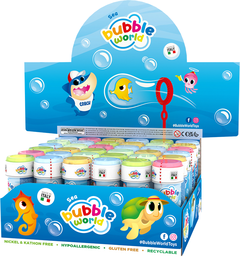 Sea - Bolle di sapone Bubble World - Confezione da 36 pz