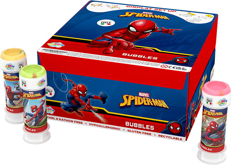 Spider-Man - Bolle di sapone Bubble World - Confezione da 36 pz