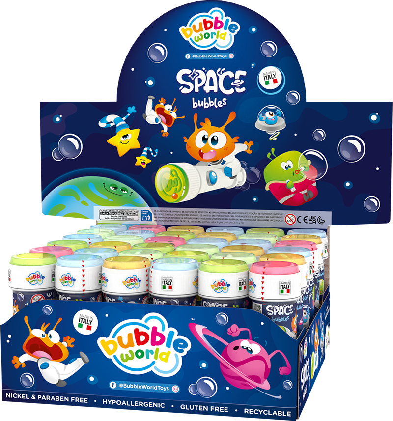 Space - Bolle di sapone Bubble World - Confezione da 36 pz