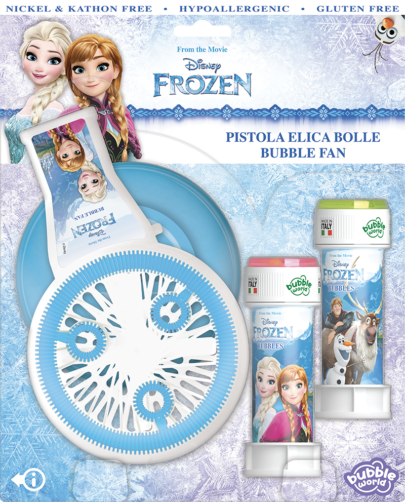 Frozen - Pistola Elica bolle Bubble World in blister