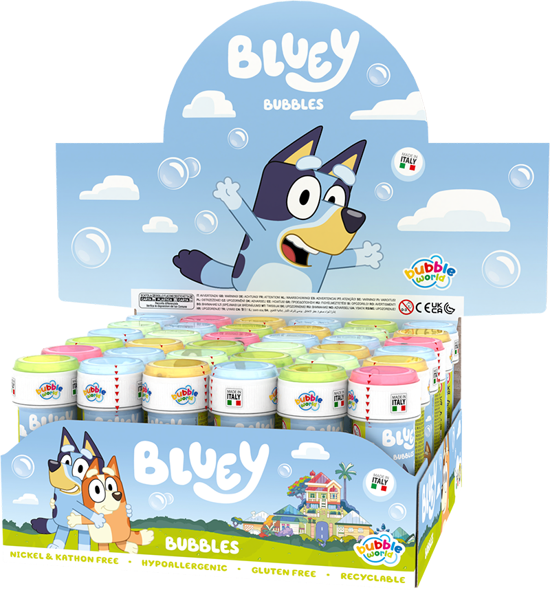 Bluey - Bolle di sapone Bubble World - Confezione da 36 pz