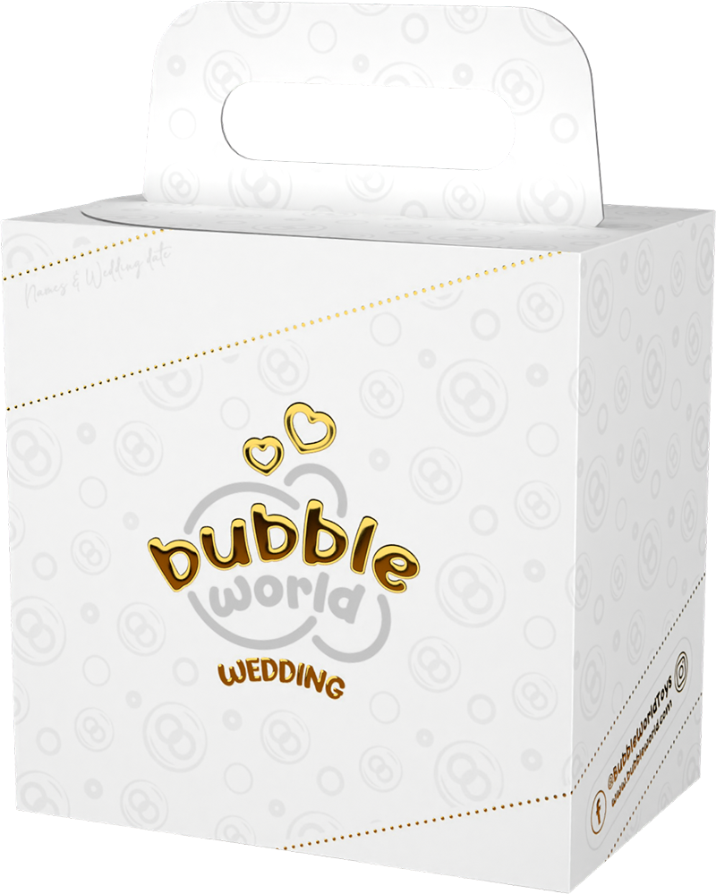 Wedding Chic - Bolle di sapone in pack Bubble World - Conf. da 6 pz