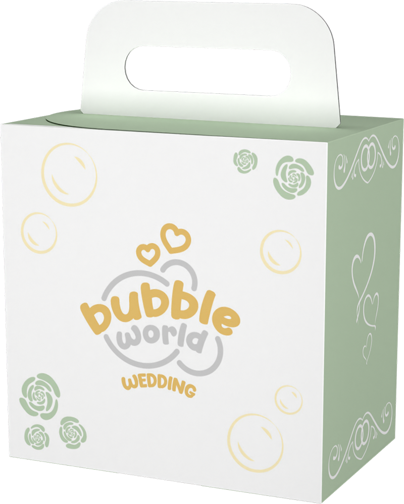 Wedding Pop - Bolle di sapone in pack Bubble World - Conf. da 6 pz